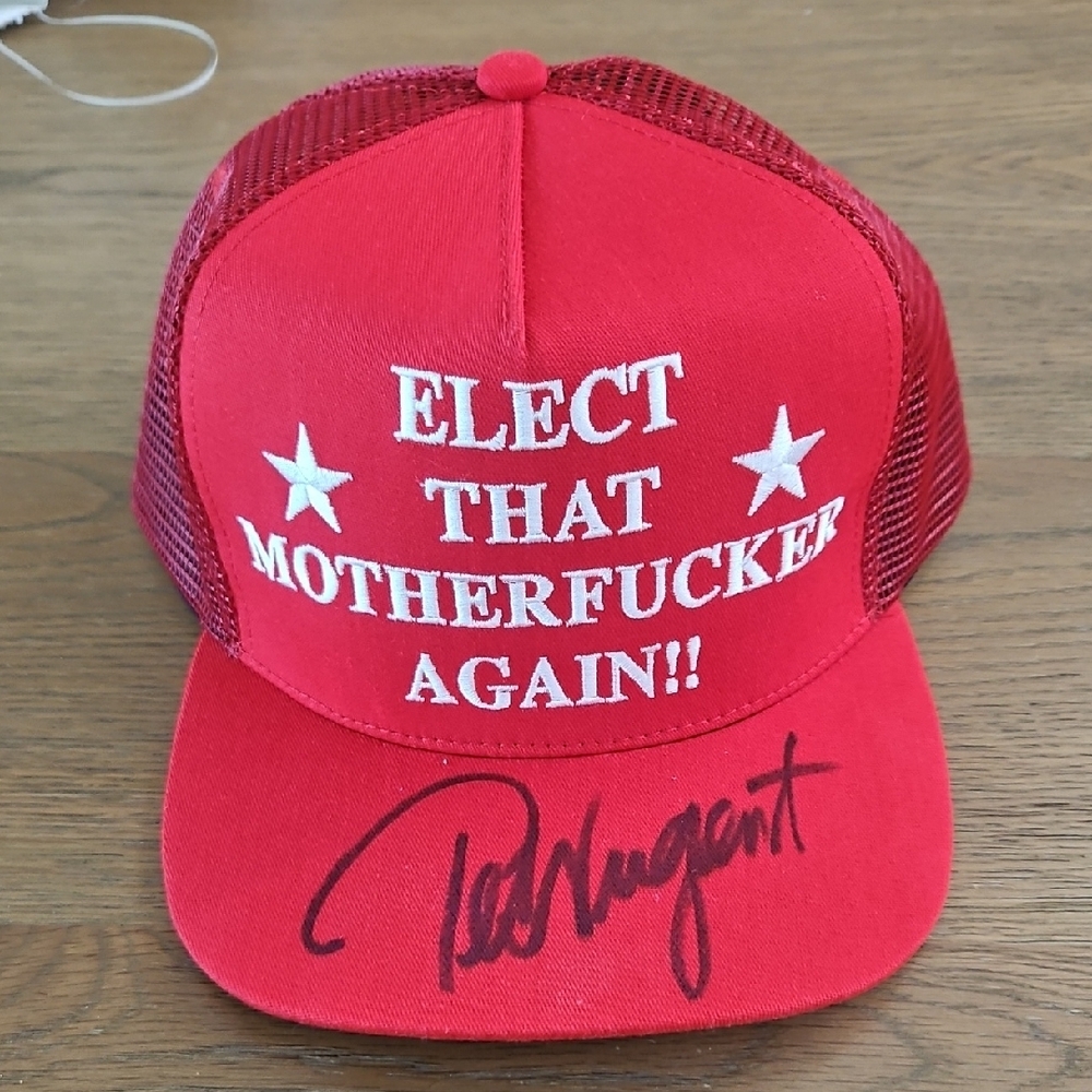 Made in America Ted Nuggent signed hat